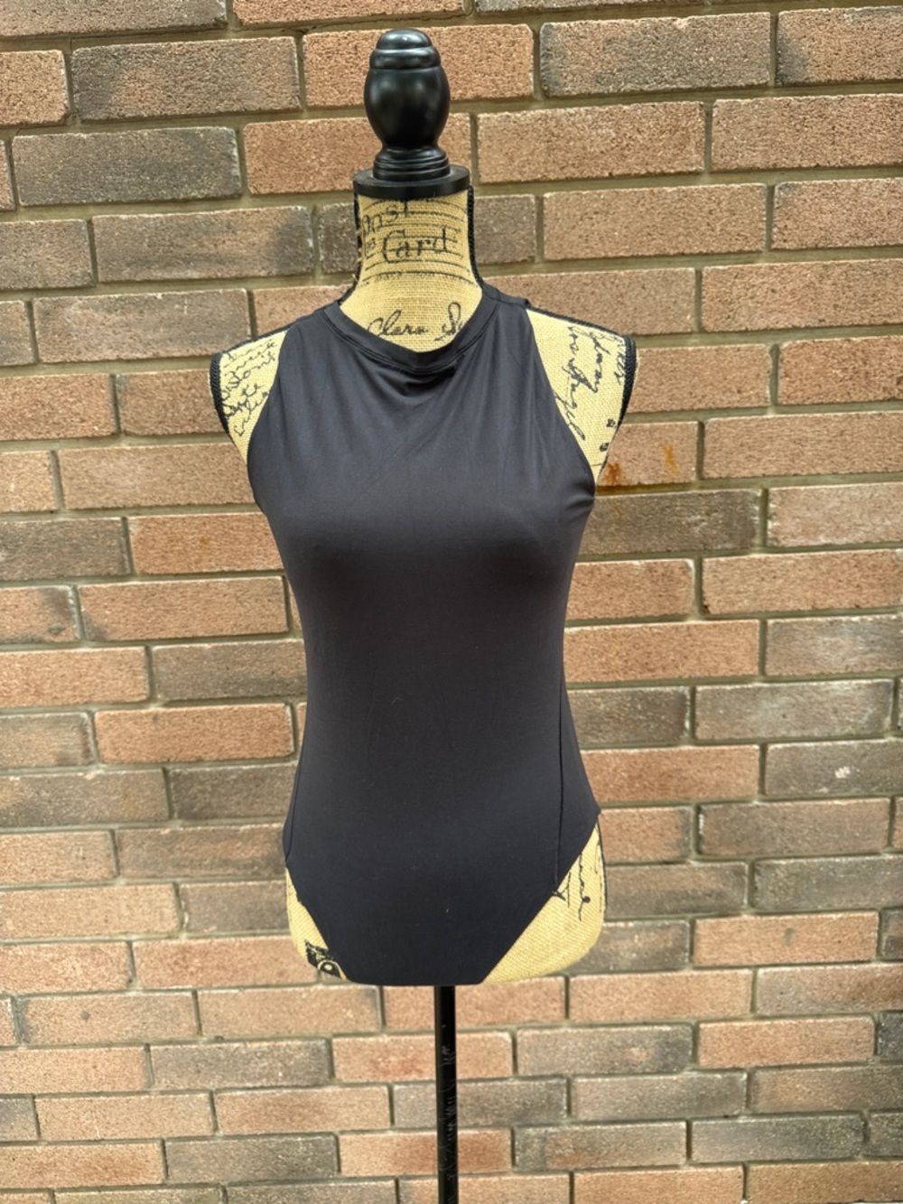 lululemon athletica Black Sleeveless Mock Neck Bodysuit Size Large